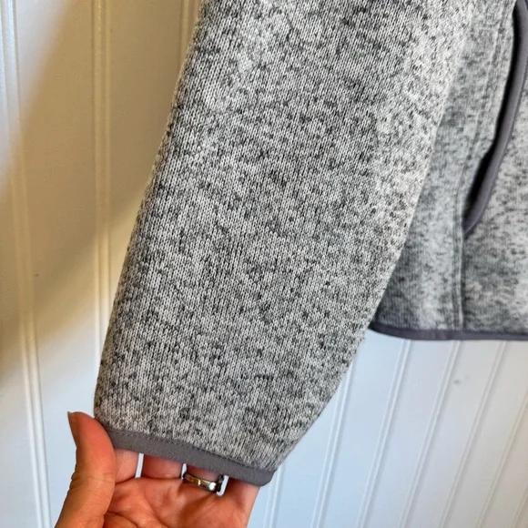 L.L.Bean Women’s Heathered Gray 1/4 Snap Pullover Size Medium - Picture 5 of 11
